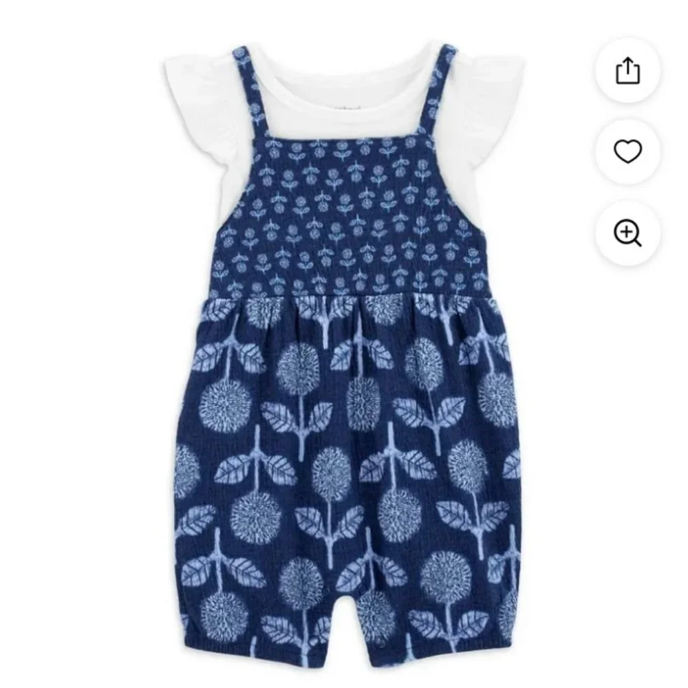 Carter's Child of Mine Girl Relaxed Fit Breathable Overall